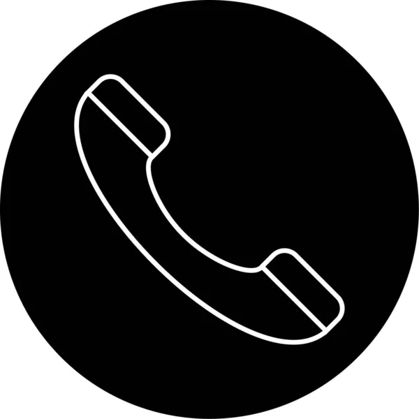 Telephone Vector Glyph Icon Design — Stock Vector