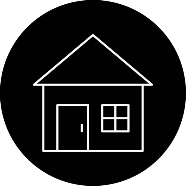 Home Vector Glyph Icon Design — Vector de stock