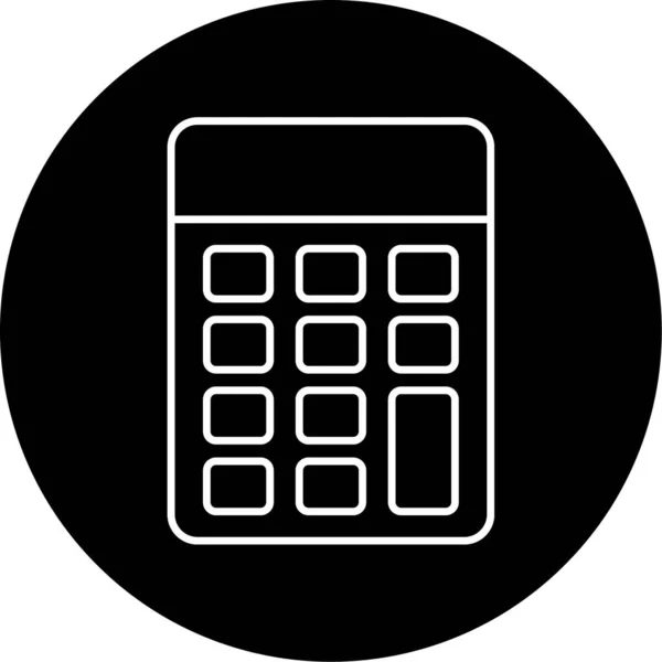Calculator Vector Glyph Icon Design — Stockvector