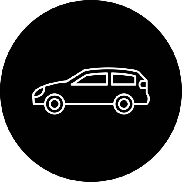 Car Vector Glyph Icon Design — Image vectorielle