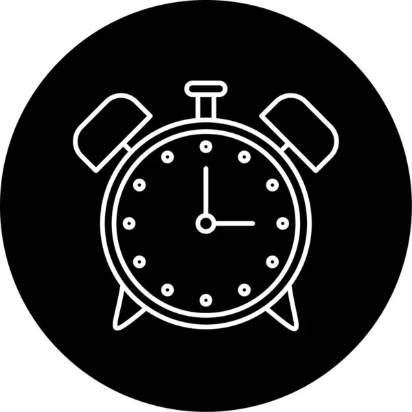 Alarm Vector Glyph Icon Design — стоковый вектор