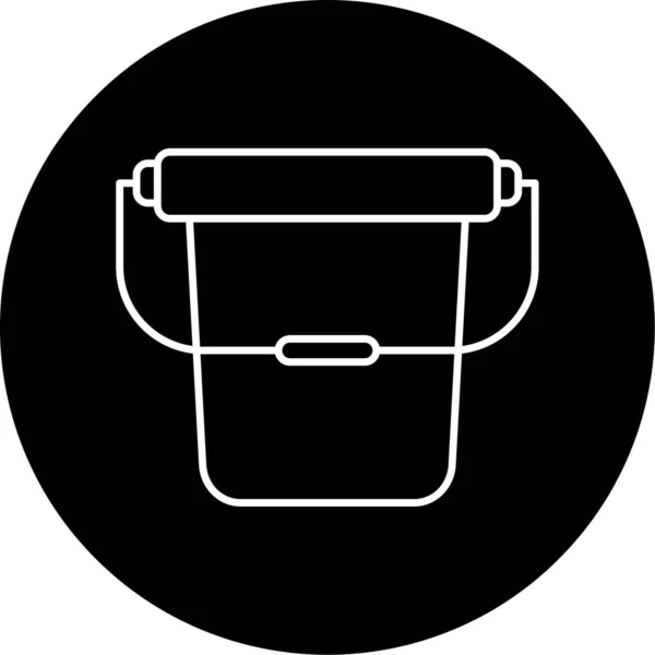 Balde Vector Glyph Icon Design —  Vetores de Stock
