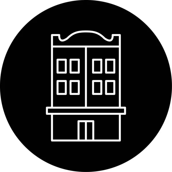 Hotel Vector Glyph Icon Design — Stok Vektör