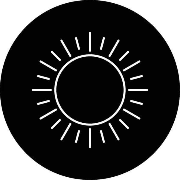Διάνυσμα Ήλιου Glyph Σχεδιασμός Εικονιδίων — Διανυσματικό Αρχείο