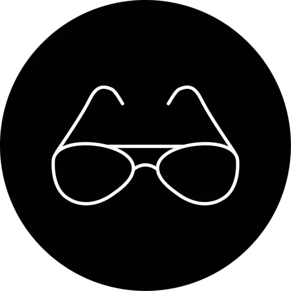 Sunglasses Vector Glyph Icon Design — ストックベクタ