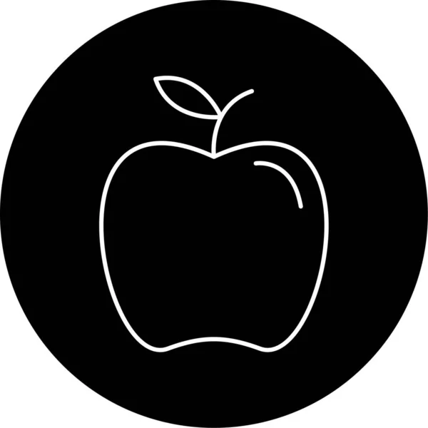 Conception Icône Glyphe Vectoriel Apple — Image vectorielle