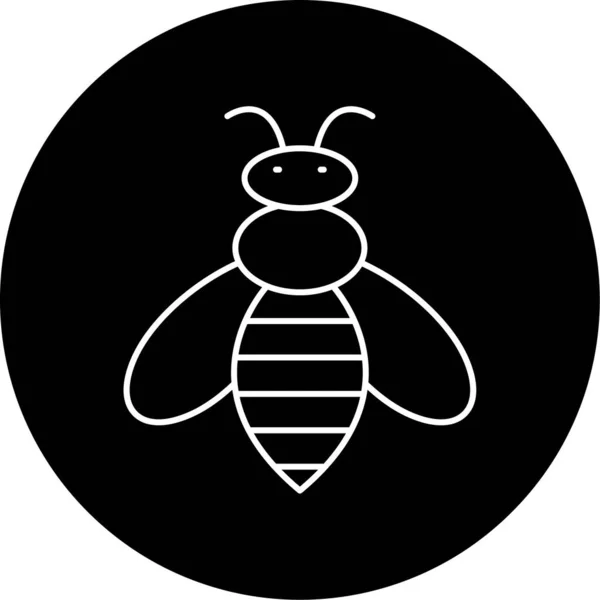 Bee Vector Glyph Icon Design — Archivo Imágenes Vectoriales