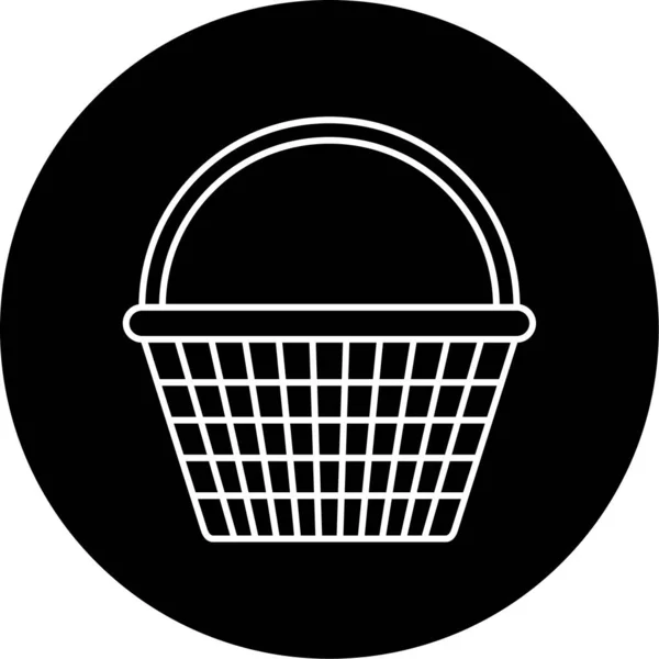 Picnic Basket Vector Glyph Icon Design — Vetor de Stock