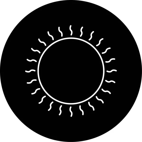 Conception Icône Glyphe Vectorielle Solaire — Image vectorielle