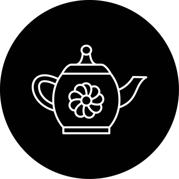 Значок Чайного Горщика Векторна Ілюстрація — стоковий вектор