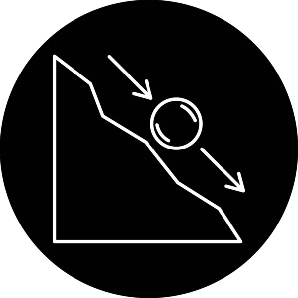 Slope Vector Glyph Icon Design — стоковый вектор
