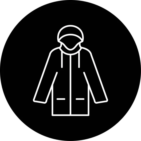 Rain Coat Vector Glyph Icon Design — Vetor de Stock