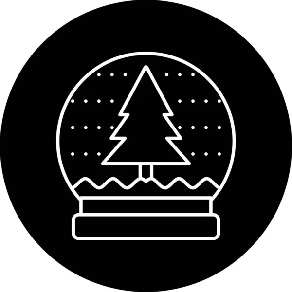 Snow Globe Vector Glyph Icon Design — Archivo Imágenes Vectoriales