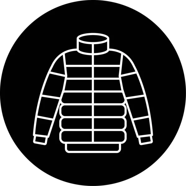 Puffer Coat Vector Glyph Icon Design — Vettoriale Stock