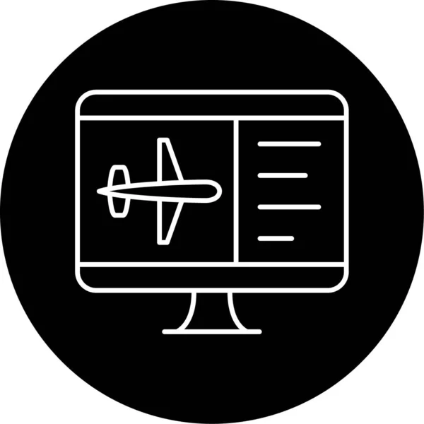 Flight Info Icon Vector Illustration — Stockvektor
