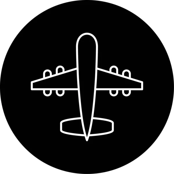 Icono Avión Vector Ilustración — Archivo Imágenes Vectoriales