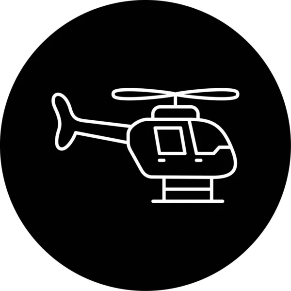 Ilustração Vetorial Ícone Helicóptero —  Vetores de Stock