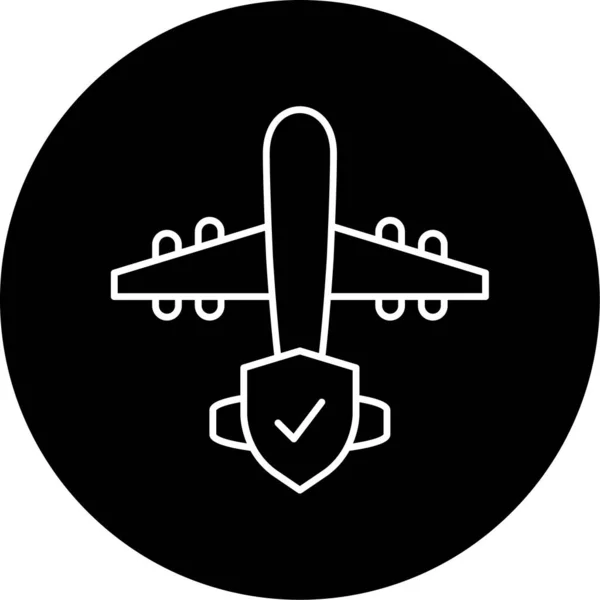 Διανυσματική Απεικόνιση Εικονιδίου Αεροπλάνου — Διανυσματικό Αρχείο