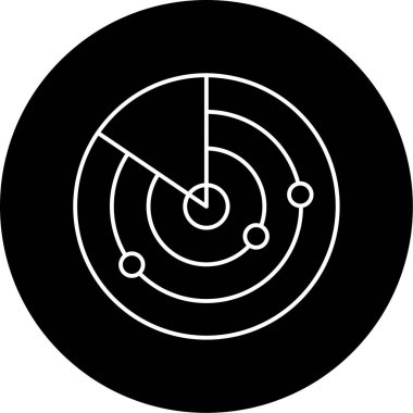 radar simgesi vektör illüstrasyonu