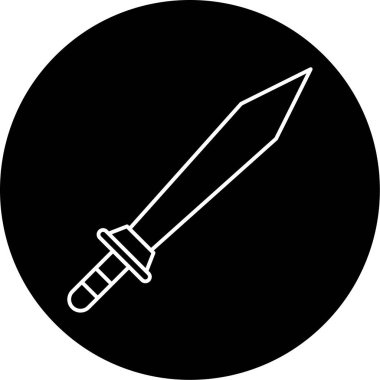 kılıç simgesi vektör illüstrasyonu