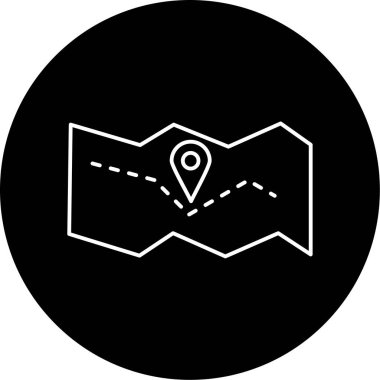 harita simgesi vektör illüstrasyonu