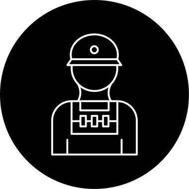 asker simgesi vektör illüstrasyonu