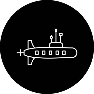 Denizaltı simge vektör çizim