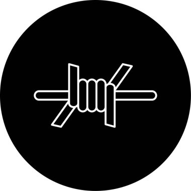 Dikenli Tel ikon vektör çizimi