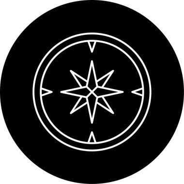 pusula simgesi modadan izole edilmiş arkaplan