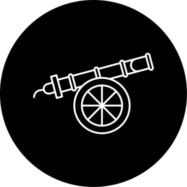 Topçu simgesi vektör illüstrasyonu