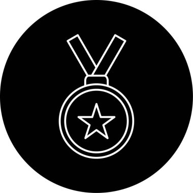 Madalya. Web simgesi basit illüstrasyon