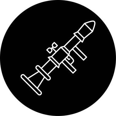 Roket Fırlatma simgesi vektör illüstrasyonu