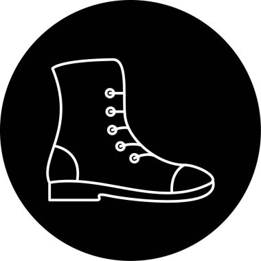 Ordu Çizmeleri simge vektör illüstrasyonu