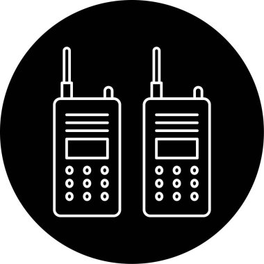 Walkie talkie simge vektör çizim
