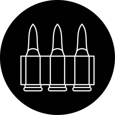 Mühimmat simgesi vektör illüstrasyonu