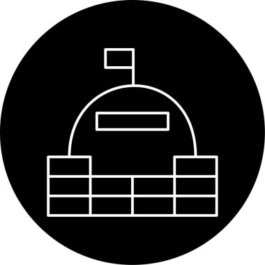 Sığınak simgesi vektör illüstrasyonu