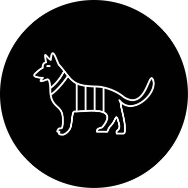 Köpek simgesi, basit vektör çizim