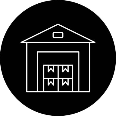 Depo simgesi vektör illüstrasyonu