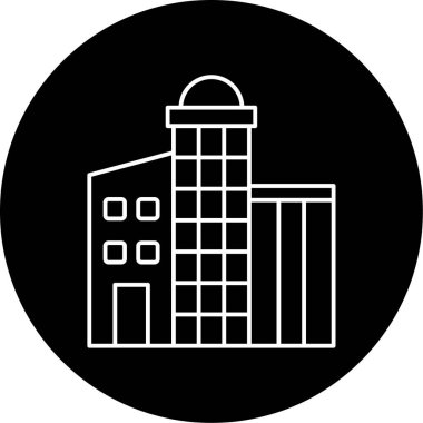 Skycraper ikon vektör illüstrasyonu