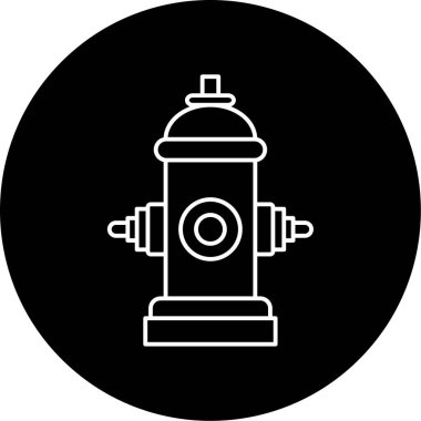  Yangın Hidranı Vektör Kabartma Simgesi Tasarımı