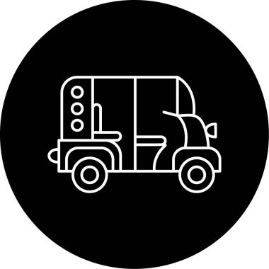 Rikshaw Vektör Simge Tasarımı 