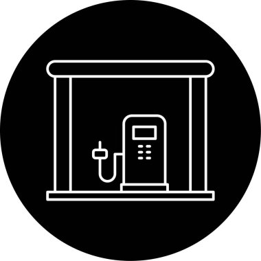 Yakıt İstasyonu Vektör Sembol Tasarımı