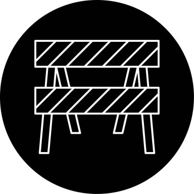 Bariyer Vektör Şekil Simgesi Tasarımı