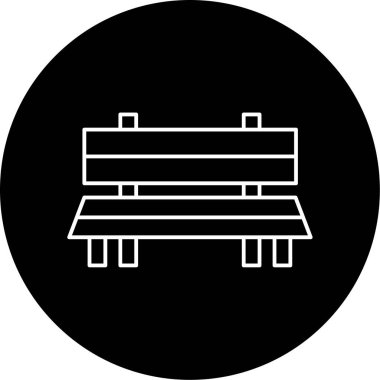 Bench Vektör Şekil Simgesi Tasarımı