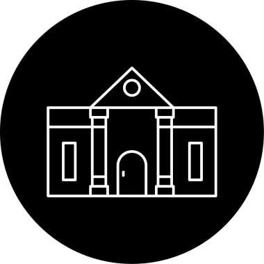 Müze Vektörü Kabartma Simgesi Tasarımı