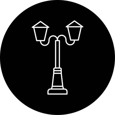 Sokak Lambası Vektör Sembol Tasarımı