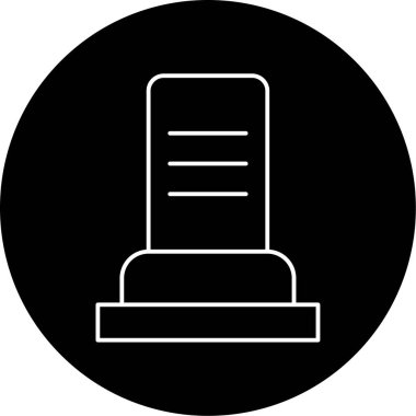 Grave Vector Glyph Simge Tasarımı