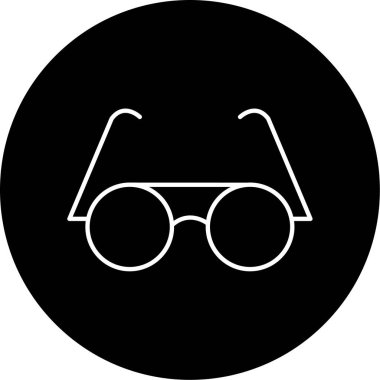 Gözlük Vektörü Kabartma Simgesi Tasarımı