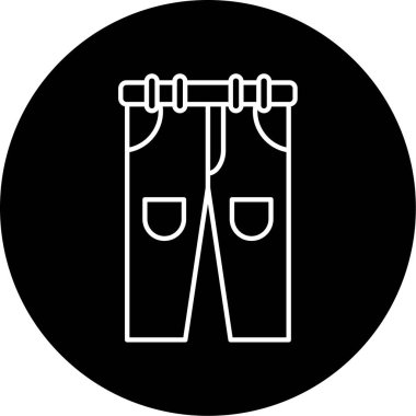 Pantolon Vektörü Kabartma Simgesi Tasarımı