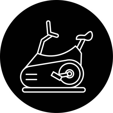 Bisiklet Vektörü Glyph Simgesi Tasarımı Çalıştırılıyor